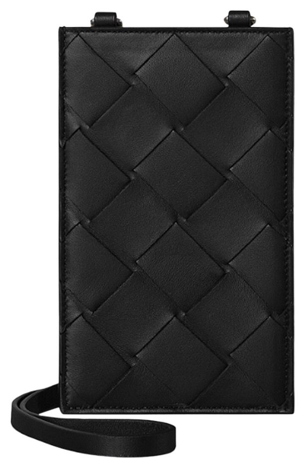 Bottega Veneta Leather Card Holder Black