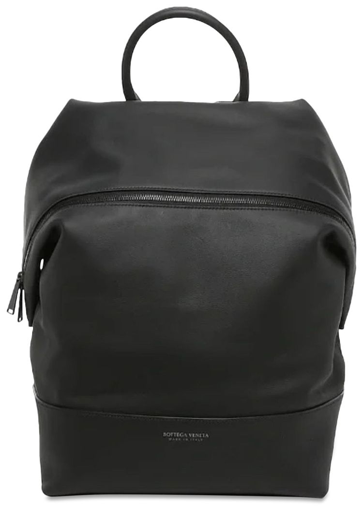 Bottega Veneta Leather Backpack Black
