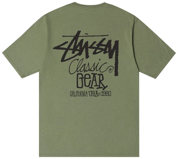 Stussy Classic Gear Tee Pigment Dyed Artichoke