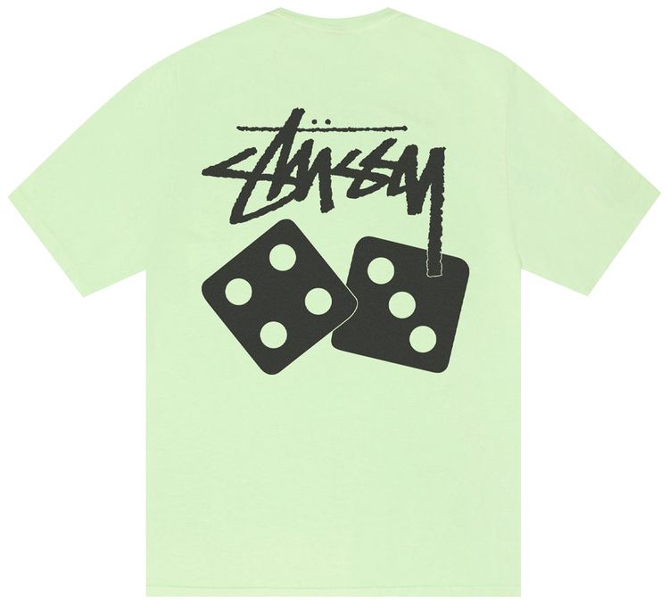 Stussy Dice Tee Pigment Dyed Pistachio