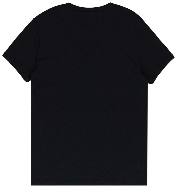Courreges Bumpy Contrast Ringer T Shirt Black