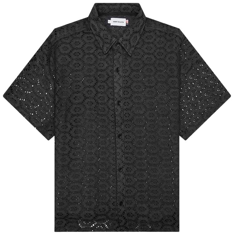 Honor The Gift Crochet Button Up Black