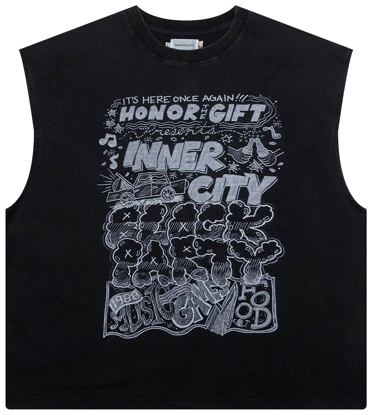 Honor The Gift Block Party Cut Off Tee Black