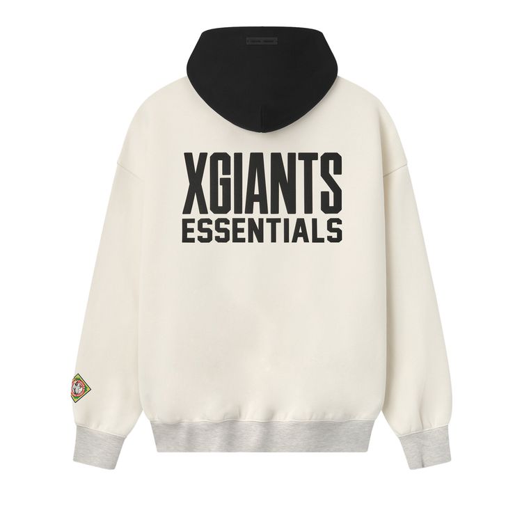 Fear of God Essentials Cuban X Giants Hoodie Cream White Black