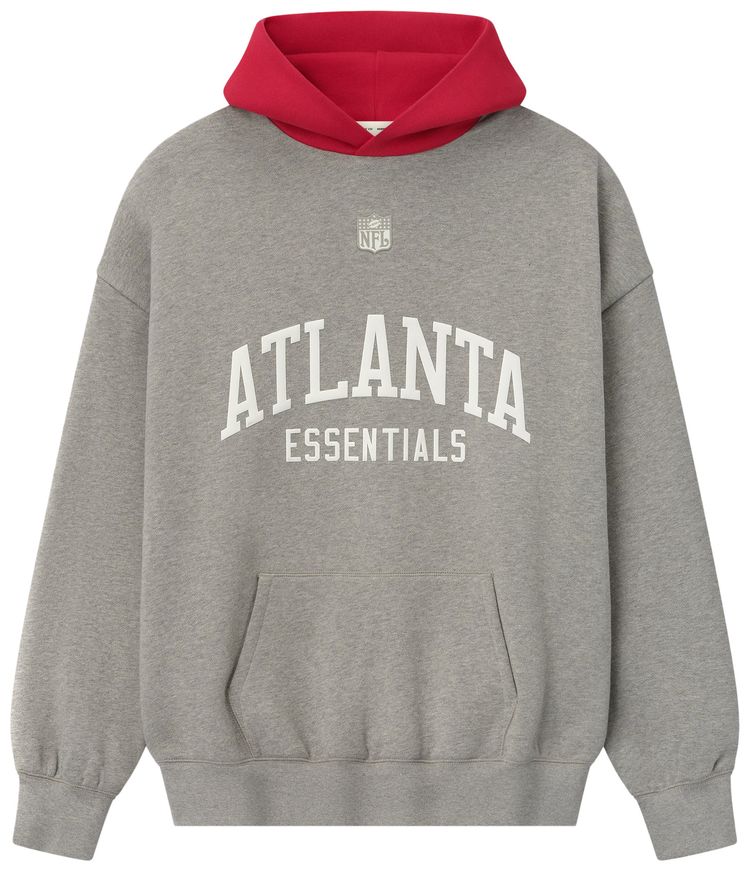 Fear of God Essentials Falcons Hoodie Dark HeatherRed