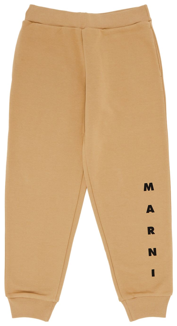 Marni Kids Unbrushed Fleece Sweatpants Tan