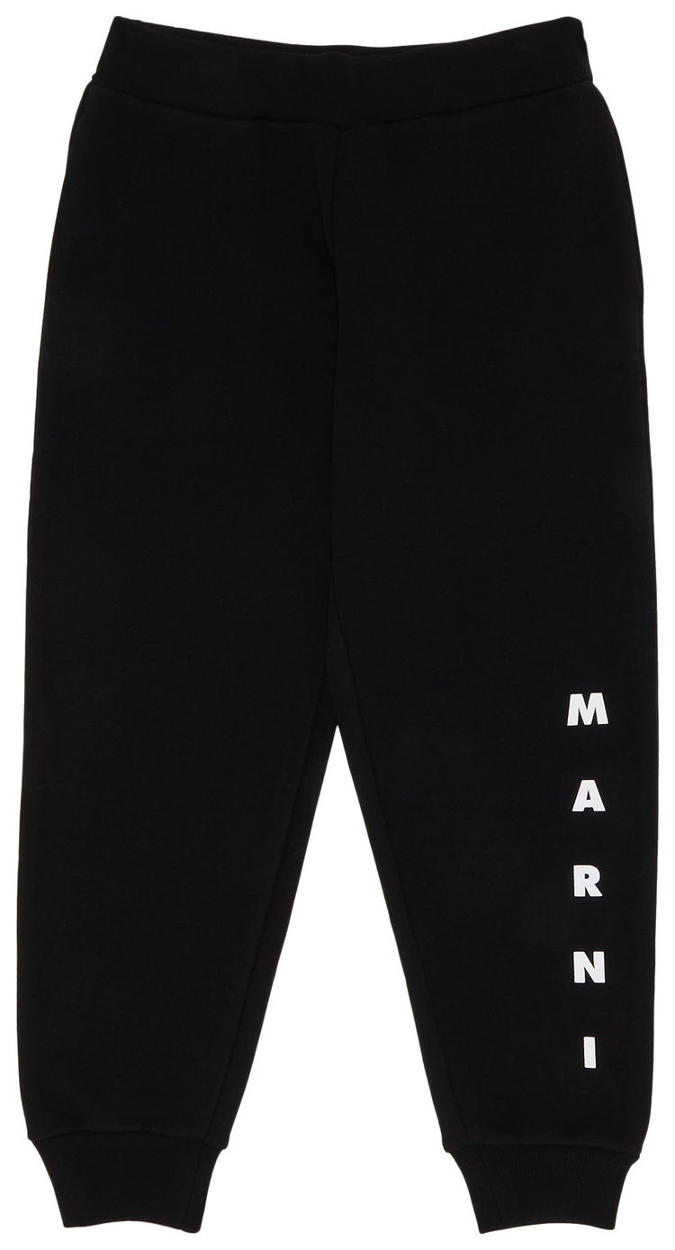 Marni Kids Unbrushed Fleece Sweatpants Black