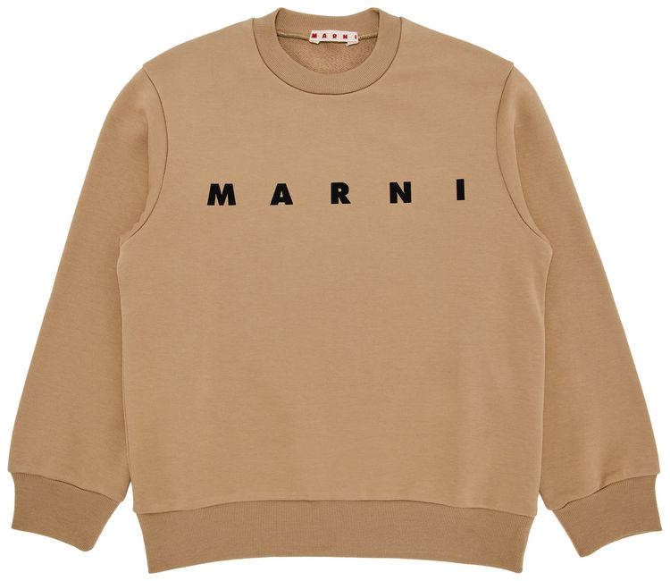Marni Kids Unbrushed Fleece Sweatshirt Tan