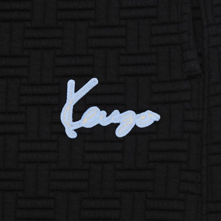 Kenzo Weave Embroidered Long Short Black