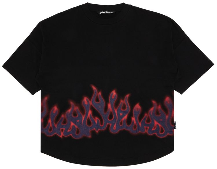 Palm Angels Flames Over Tee BlackMulticolor