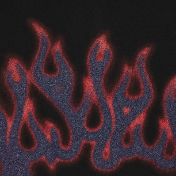 Palm Angels Flames Over Tee BlackMulticolor