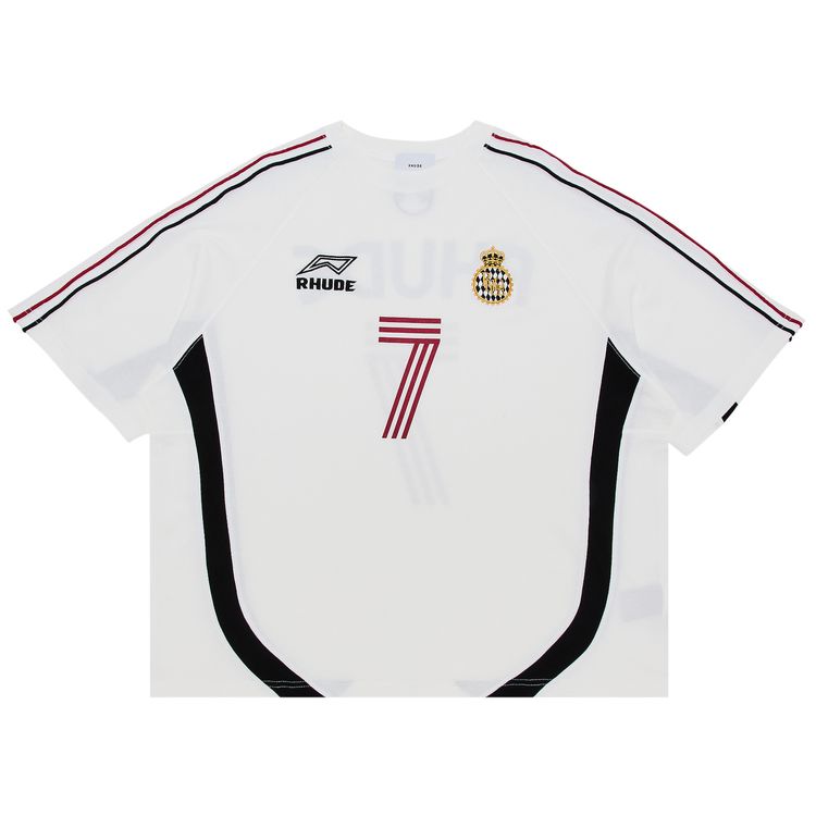 Rhude Lundun Soccer Jersey WhiteBlackRed