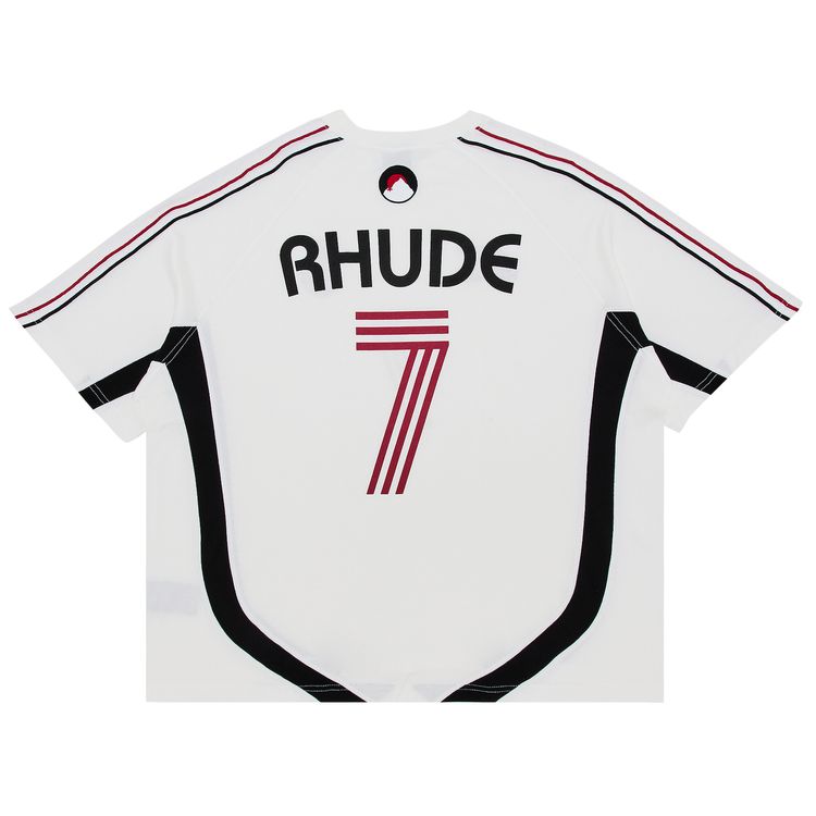 Rhude Lundun Soccer Jersey WhiteBlackRed