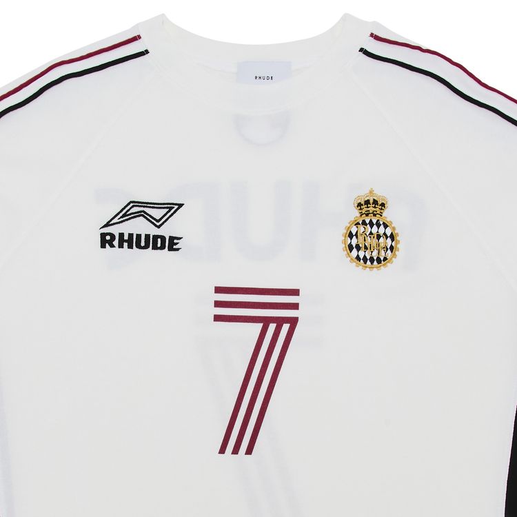 Rhude Lundun Soccer Jersey WhiteBlackRed
