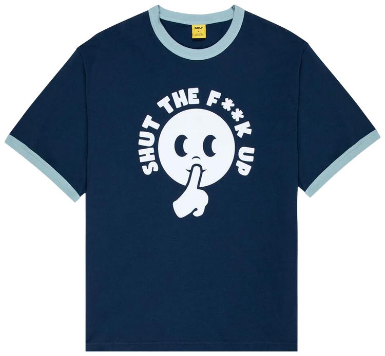 GOLF WANG STFU Ringer Tee Navy