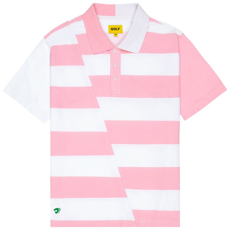 GOLF WANG Shift Short Sleeve Polo PinkWhite