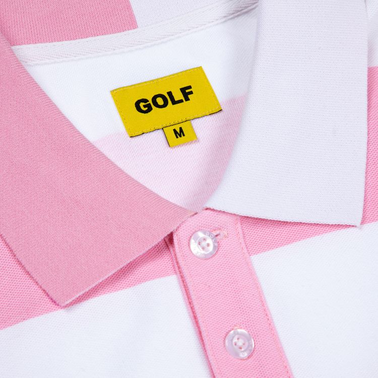 GOLF WANG Shift Short Sleeve Polo PinkWhite