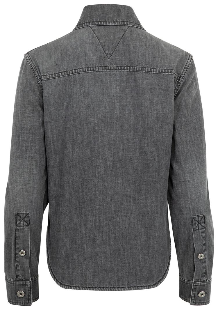 Bottega Veneta Washed Denim Shirt Black