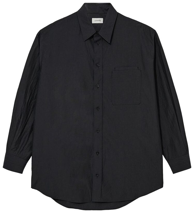Lemaire Double Pocket Shirt Charcoal