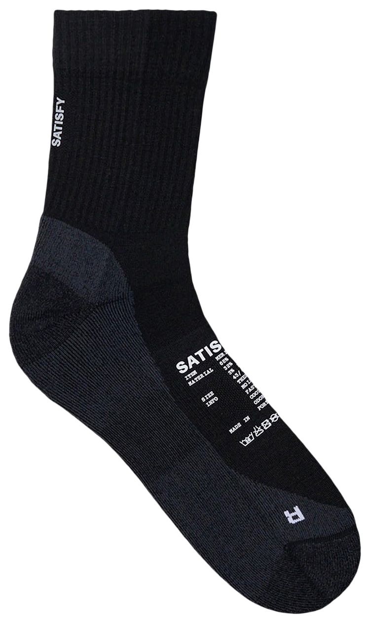 SATISFY Merino Nylon Tube Socks Black