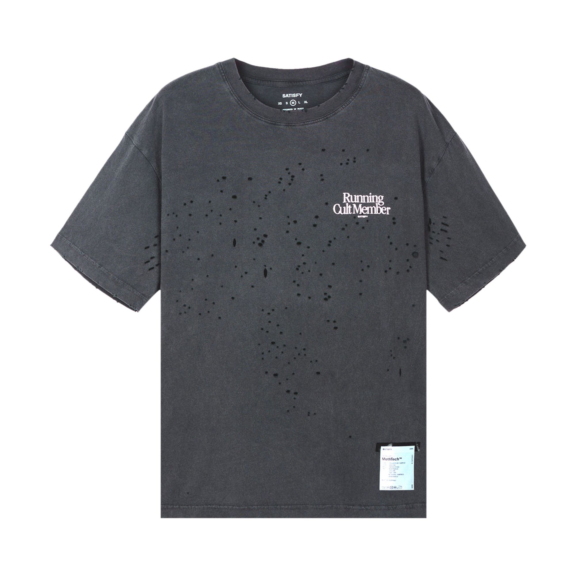 Buy SATISFY MothTech T-Shirt 'Aged Black' - 11006 AB RCM | GOAT
