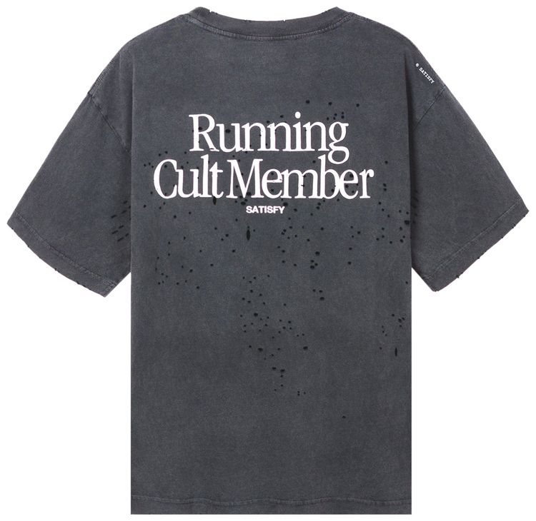 SATISFY MothTech T Shirt Aged Black