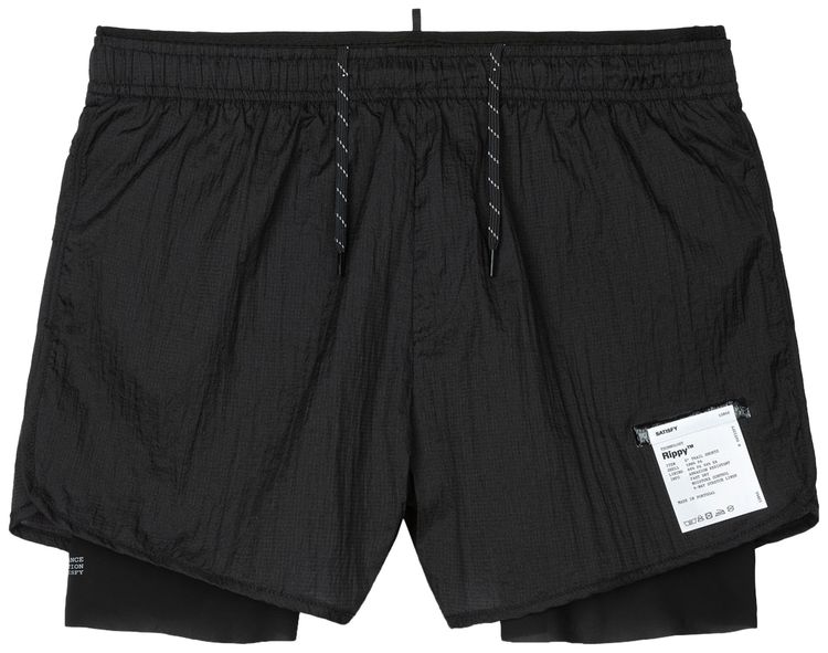 SATISFY Rippy 3 Inch Trail Shorts Aged Black