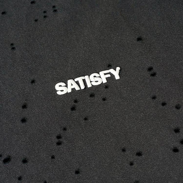 SATISFY MothTech Basic Logo T Shirt Aged Black