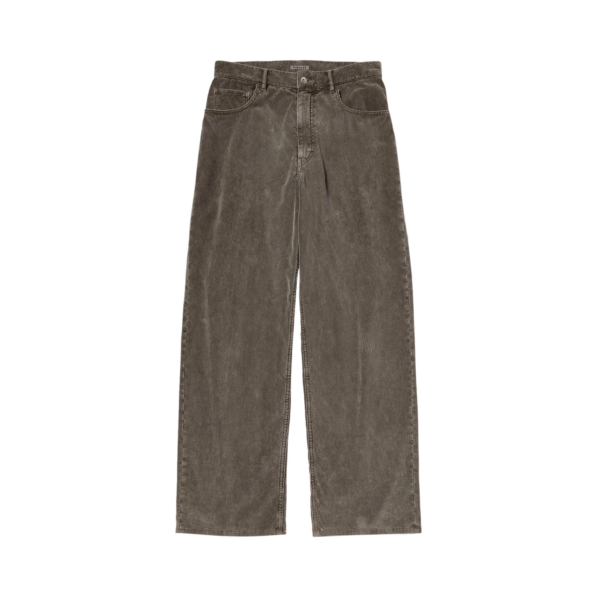 Buy Auralee Pigment Dyed Finx Corduroy Wide 5 Pocket Pants