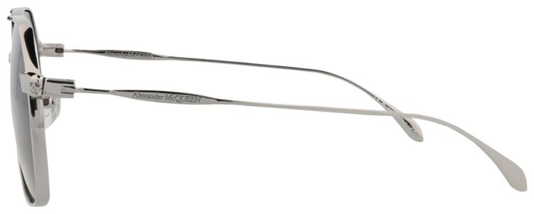 Alexander McQueen Aviator Sunglasses RutheniumGrey