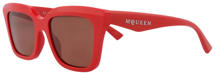 Alexander McQueen Square Sunglasses RedBrown