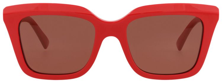 Alexander McQueen Square Sunglasses RedBrown