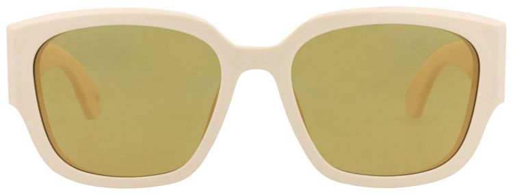 Alexander McQueen Square Sunglasses Ivory Ivory Brown