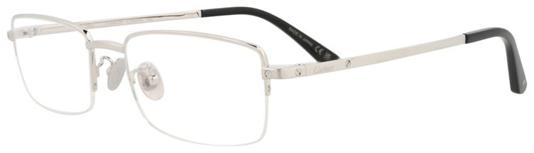 Cartier Square Optical Glasses SilverTransparent