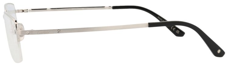 Cartier Square Optical Glasses SilverTransparent