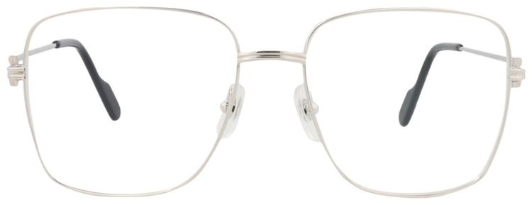 Cartier Square Optical Glasses SilverTransparent