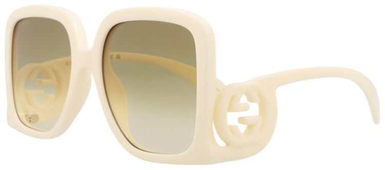 Gucci Square Sunglasses IvoryBrown