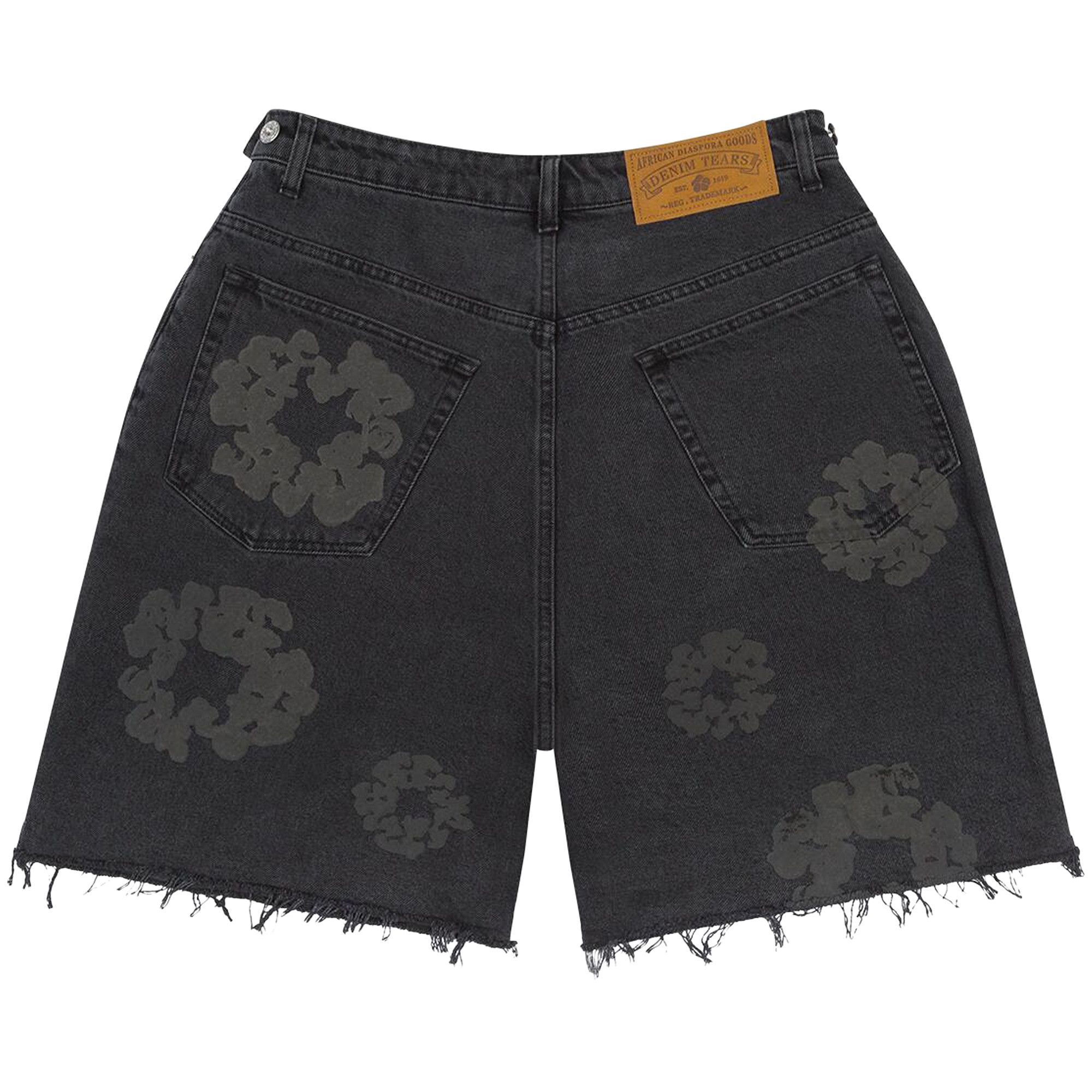 Buy Denim Tears Mono Cotton Wreath Denim Shorts 'Black