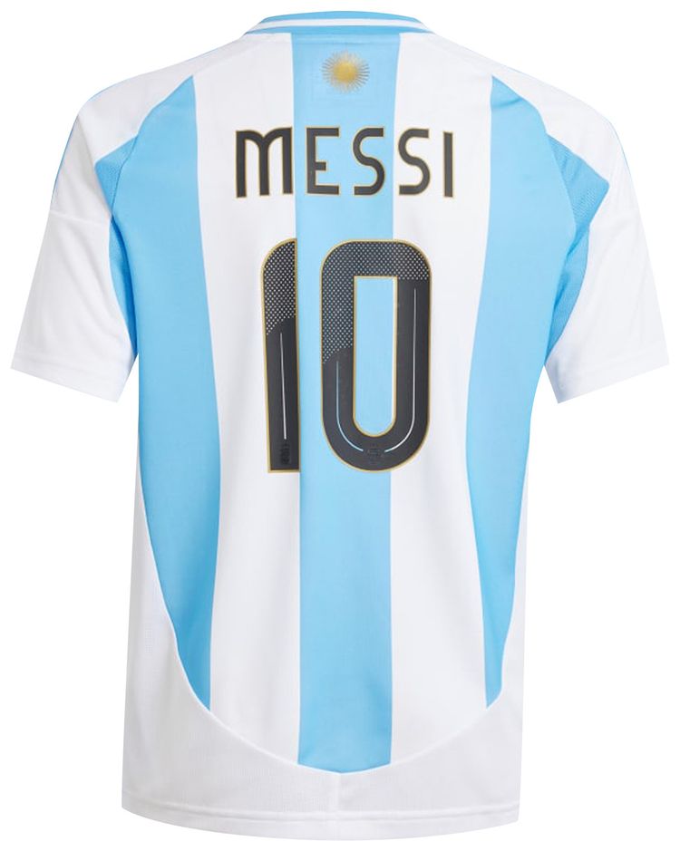 adidas Argentina 2024 Messi Home Jersey WhiteBlue Burst
