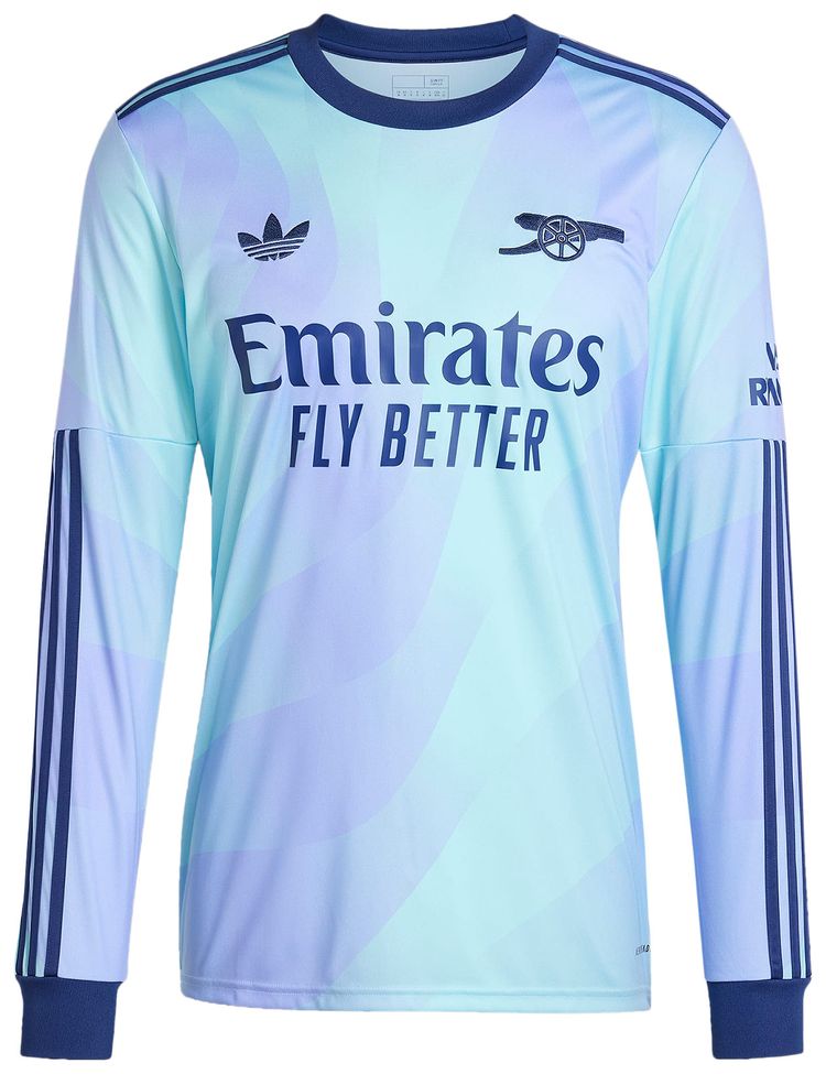 adidas Arsenal 2425 Long Sleeve Third Jersey Clear AquaLight Flash Purple