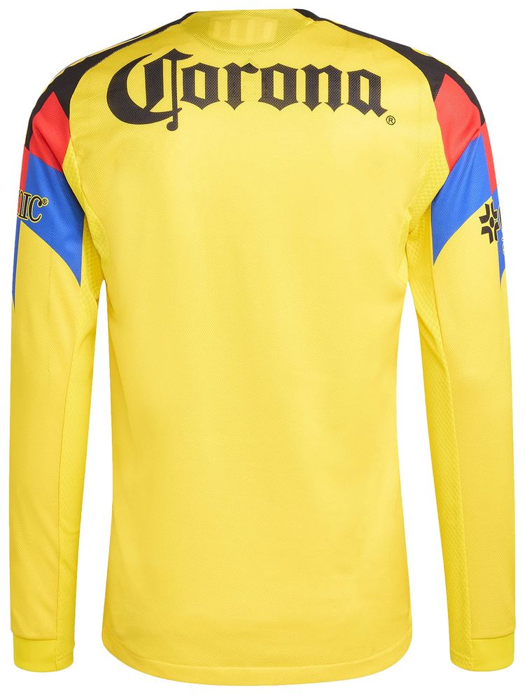 adidas Club America 2526 Long Sleeve Home Authentic Jersey Yellow