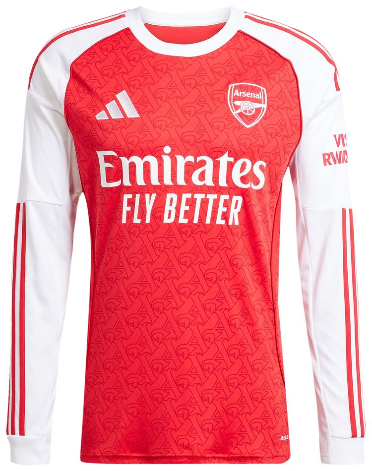adidas Arsenal 2526 Long Sleeve Home Jersey Better ScarletWhite