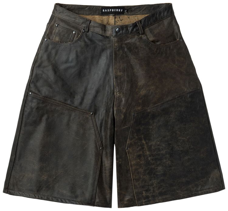 GV Gallery Rusted Chocolate Leather Shorts Brown