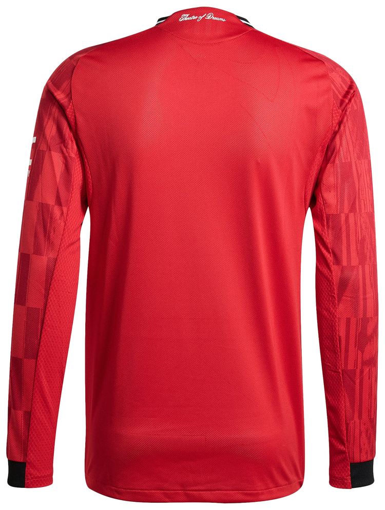 adidas Manchester United 2526 Long Sleeve Home Authentic Jersey Mufc Red