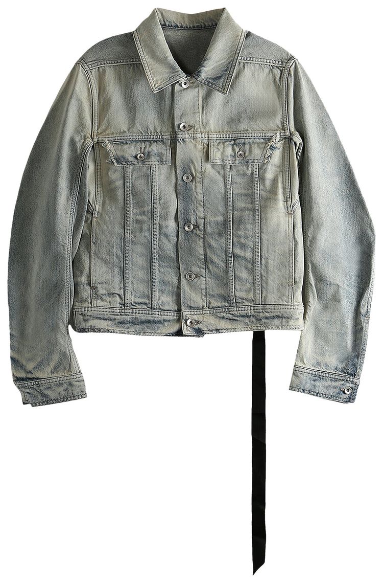 Rick Owens DRKSHDW Denim Trucker Jacket Mineral Pearl