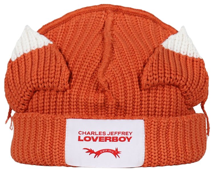 Charles Jeffrey Loverboy Chunky Ears Beanie Orange