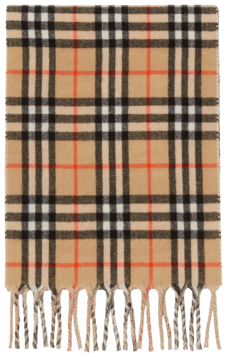 Burberry Reversible Knight Stamp Scarf Sand