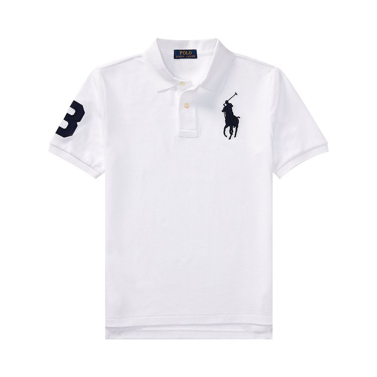 Polo Ralph Lauren Kids Short Sleeve Big Pony Mesh Polo White