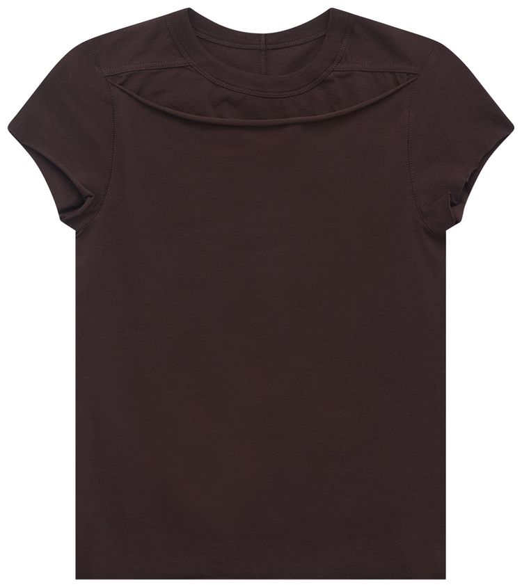 Rick Owens Cropped Level T Shirt Dark Dust
