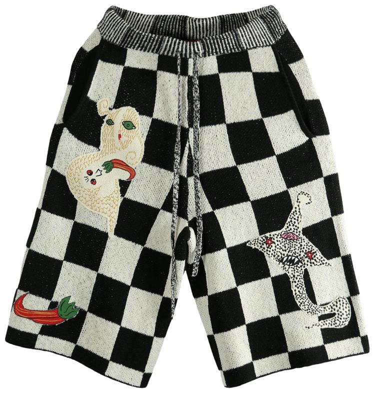 The Elder Statesman Nora Lite Creatures Short BlackNatural Check